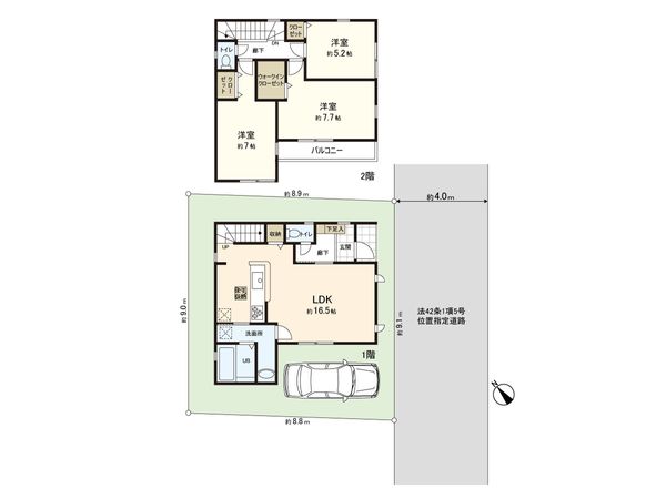 萱田 新築戸建 間取図(平面図) 萱田 新築戸建 間取図(平面図)