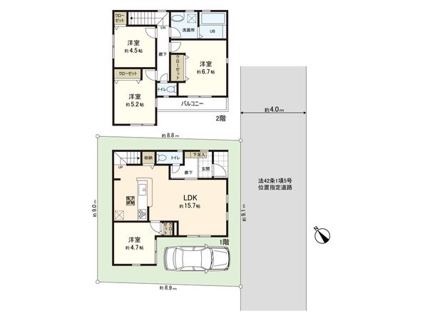 萱田 新築戸建 間取図(平面図) 萱田 新築戸建 間取図(平面図)
