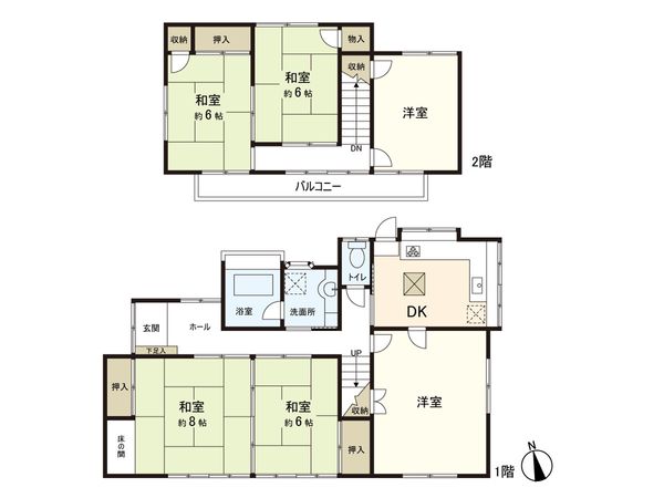 横戸町 戸建 間取図(平面図) 横戸町 戸建 間取図(平面図)