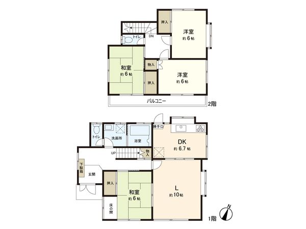 八千代台北12丁目 戸建 間取図(平面図) 八千代台北12丁目 戸建 間取図(平面図)