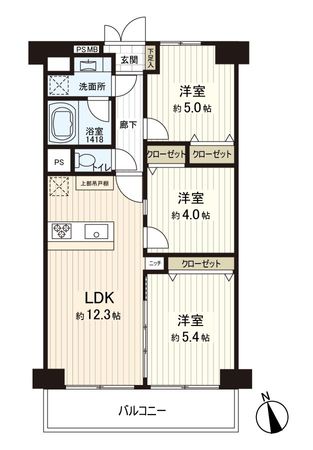 ローズタウン志津駅前 C棟 間取図(平面図) ローズタウン志津駅前 C棟 間取図(平面図)