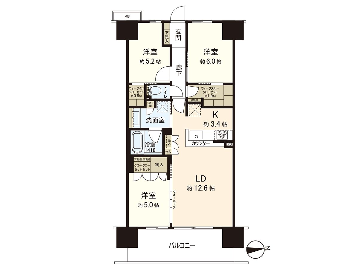 ウエリス八千代村上 間取図(平面図) 間取図(平面図)