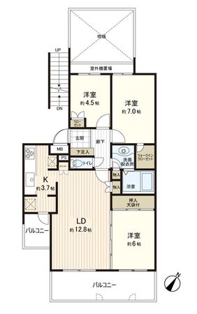 ハイホーム佐倉Ⅰ番館 間取図(平面図)