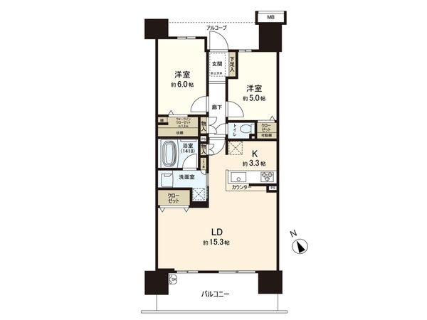 デュオヒルズ志津 間取図(平面図) デュオヒルズ志津 間取図(平面図)