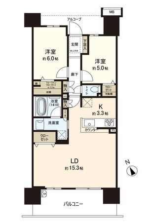 デュオヒルズ志津 間取図(平面図) デュオヒルズ志津 間取図(平面図)