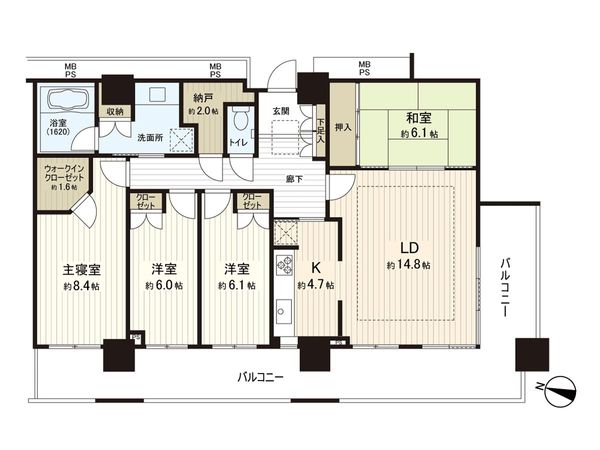 スカイプラザ・ステーションタワー タワー棟 間取図(平面図)