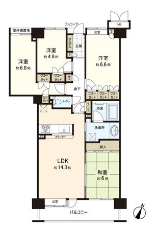 ラミーユ勝田台ハイライズ センターヒル 間取図(平面図) 間取図(平面図)