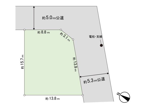 鎌ケ谷市東初富5丁目 土地 区画図 鎌ケ谷市東初富5丁目 土地 区画図