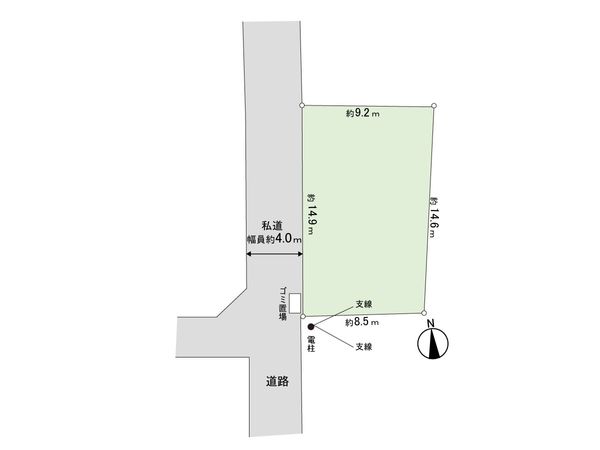 鎌ケ谷市東道野辺2丁目 土地 3区画 区画図