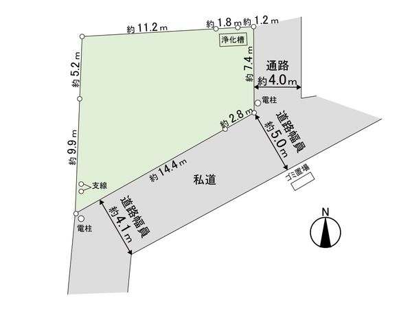 鎌ケ谷市東道野辺4丁目 土地 区画図 鎌ケ谷市東道野辺4丁目 土地 区画図
