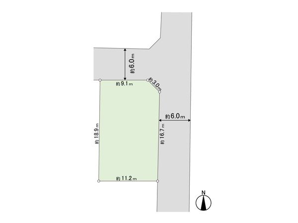 印西市木下東4丁目 土地 区画図