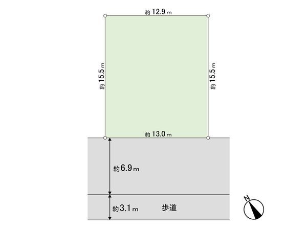 鎌ケ谷市東初富3丁目 土地 区画図 鎌ケ谷市東初富3丁目 土地 区画図