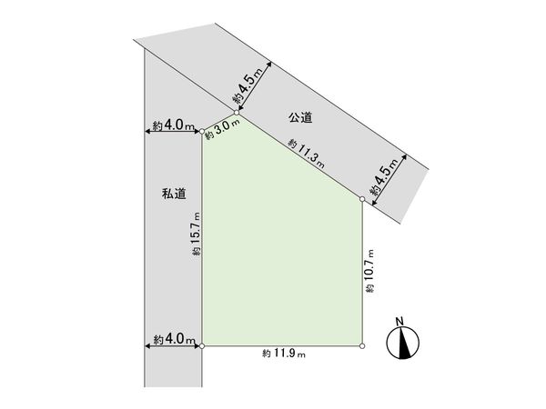 松戸市六実6丁目 土地 区画図 松戸市六実6丁目 土地 区画図