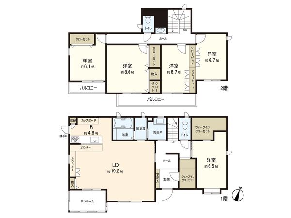 印西市西の原3丁目 戸建 間取図(平面図)