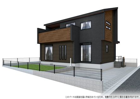 柏市南逆井6丁目 新築戸建 外観パース図