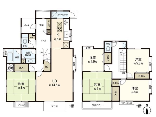 印西市木下東4丁目戸建 間取図(平面図) 間取図(平面図)
