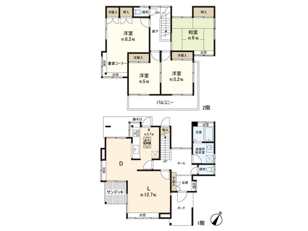 鎌ケ谷市東鎌ケ谷3丁目 戸建 間取図(平面図)