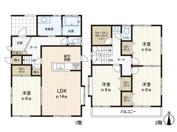 鎌ケ谷市鎌ケ谷9丁目 戸建 間取図(平面図) 間取図(平面図)