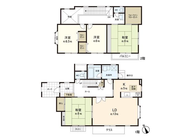 白井市池の上3丁目 戸建 間取図(平面図) 白井市池の上3丁目 戸建 間取図(平面図)