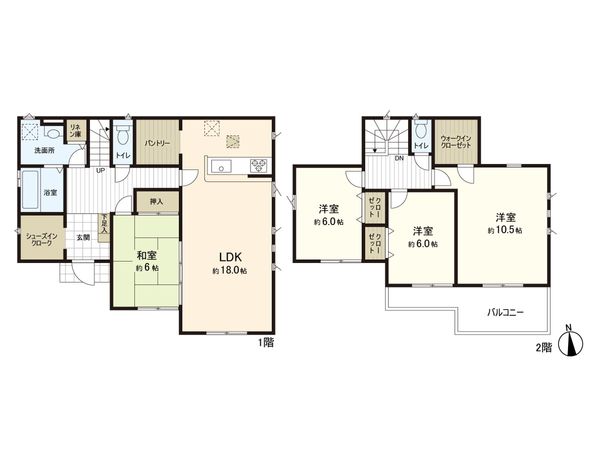 印西市西の原4丁目 戸建 間取図(平面図)