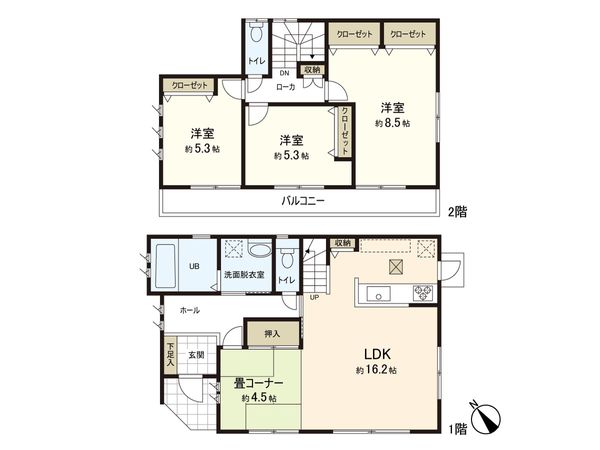 白井市冨士 戸建 間取図