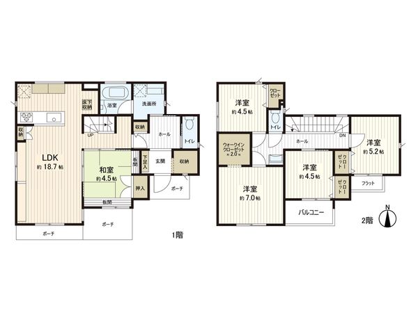 松戸市六実3丁目 戸建 間取図(平面図) 松戸市六実3丁目 戸建 間取図(平面図)