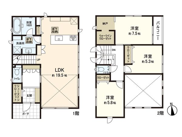 印西市草深 戸建 間取図(平面図)