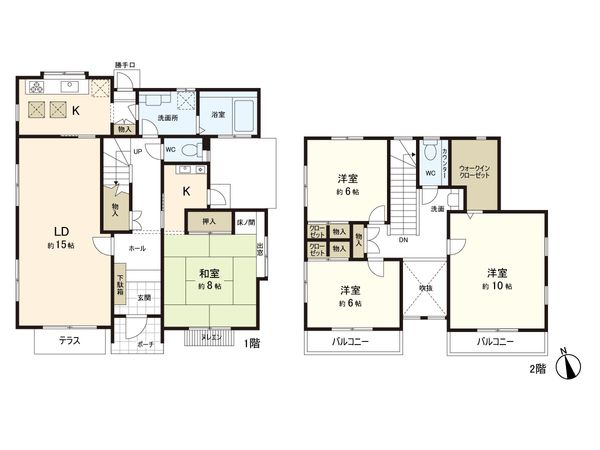 白井市池の上3丁目 戸建 間取図(平面図)