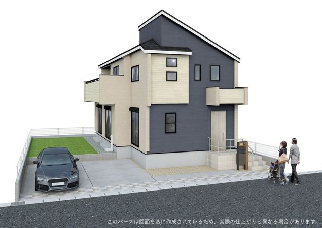 白井市清水口3丁目 新築戸建 外観パース図 白井市清水口3丁目 新築戸建 外観パース図