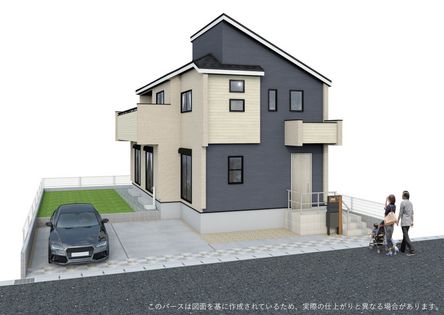 白井市清水口3丁目 新築戸建 外観パース図