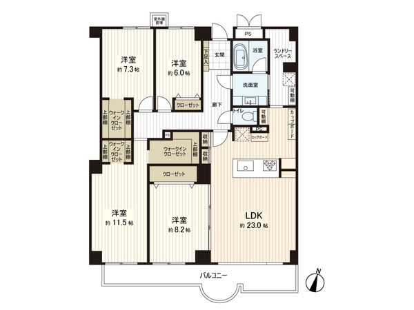 アーバンエクセル白井 C棟 間取図(平面図) 間取図(平面図)