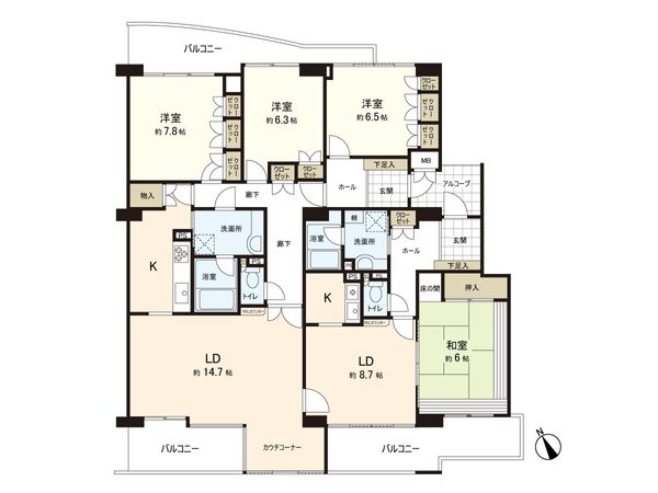 中銀白井マンシオン 6号館 間取図(平面図)