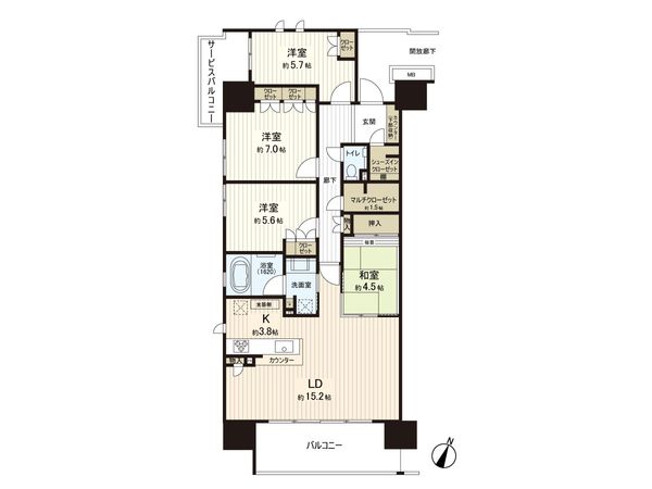 ガーデンゲート千葉ニュータウン中央 WEST 間取図(平面図) ガーデンゲート千葉ニュータウン中央 WEST 間取図(平面図)