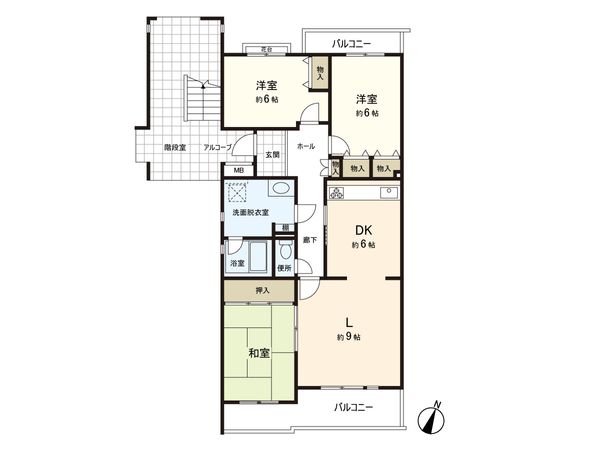 ルミナス高花第1号棟 間取図(平面図) 間取図(平面図)