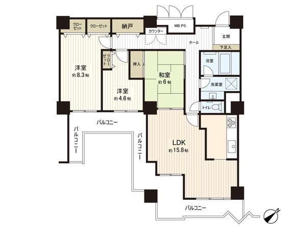 アビック21 スプリングタワー 間取図(平面図) アビック21 スプリングタワー 間取図(平面図)