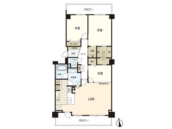 オーベル牧の原4号棟 間取図(平面図)