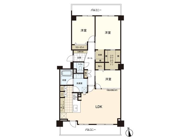 オーベル牧の原4号棟 間取図(平面図)