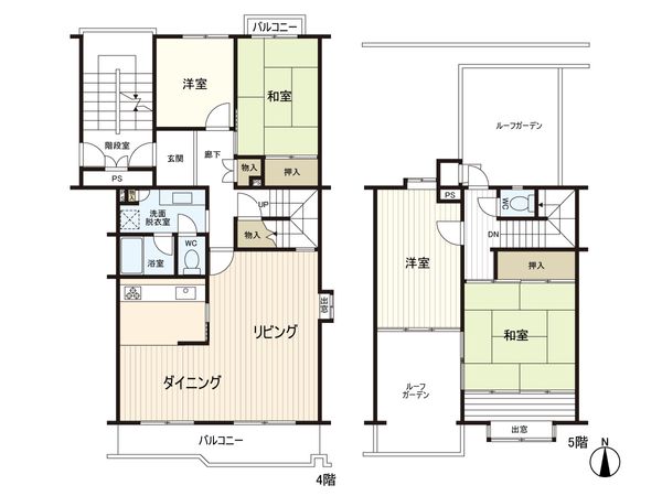 大山口住宅第2-4-4号棟 間取図(平面図)