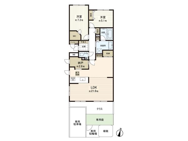ローレルスクエア千葉ニュータウン中央A棟 間取図(平面図)
