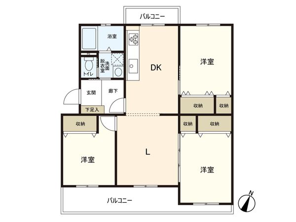 鎌ヶ谷コーポラス団地 H棟 間取図(平面図) 鎌ヶ谷コーポラス団地 H棟 間取図(平面図)