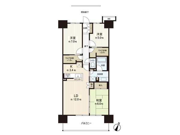 ザ・レジデンス千葉ニュータウン中央弐番館 間取図(平面図)