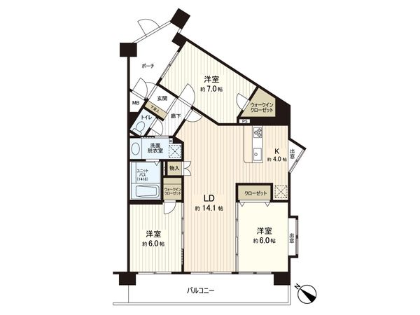 サンクレイドル鎌ヶ谷 間取図(平面図) サンクレイドル鎌ヶ谷 間取図(平面図)