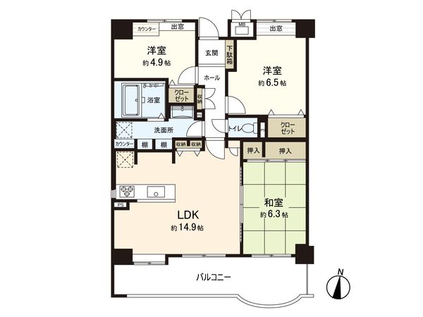 西の原ハイム二番館 間取図(平面図) 西の原ハイム二番館 間取図(平面図)