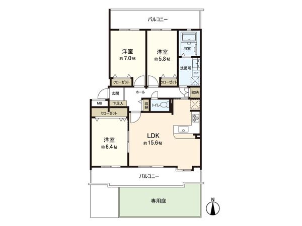 ライフブロード西白井 4号棟 間取図(平面図) ライフブロード西白井 4号棟 間取図(平面図)