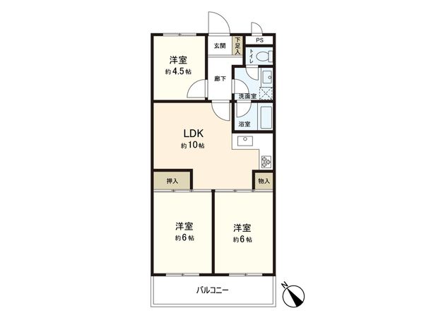 第6松戸コーポ 間取図(平面図) 第6松戸コーポ 間取図(平面図)