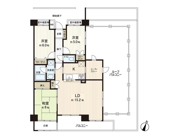 ロイヤルステージ松戸六実 間取図(平面図)
