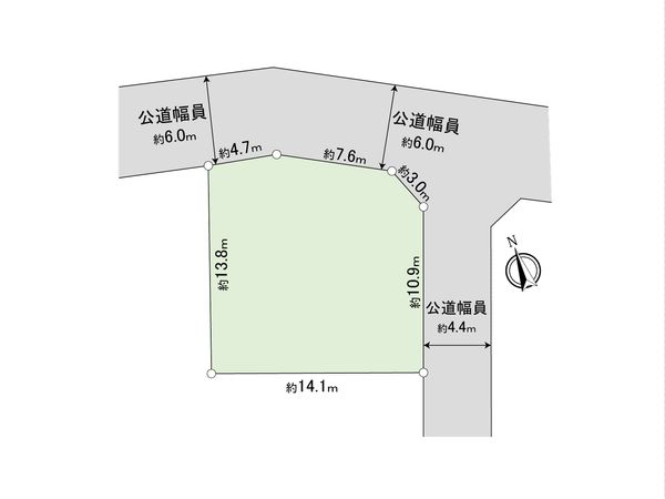 柏市酒井根3丁目 土地 区画図