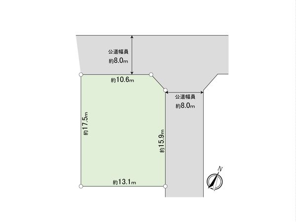 松戸市東松戸2丁目 土地 区画図 区画図