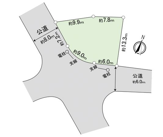 柏市加賀2丁目 土地 区画図 柏市加賀2丁目 土地 区画図