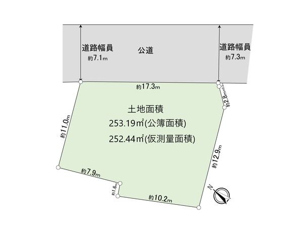野田市上花輪 土地 区画図 野田市上花輪 土地 区画図